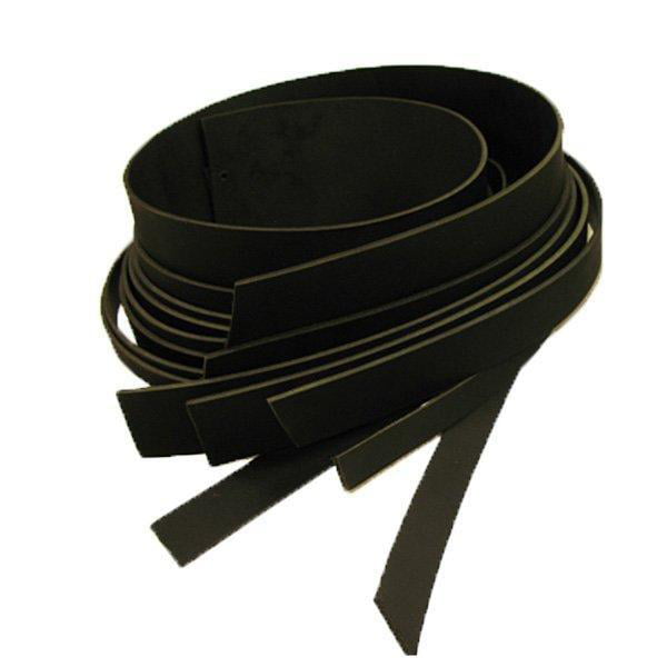 Buffalo Leather Strips 8/9 ounce 1 (25mm) / Black 
