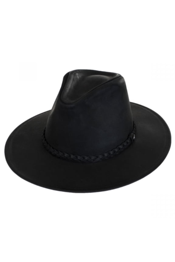 Buffalo Leather Western Hat - XXL - Black
