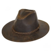 Buffalo Leather Western Hat - XXL - Chocolate Brown
