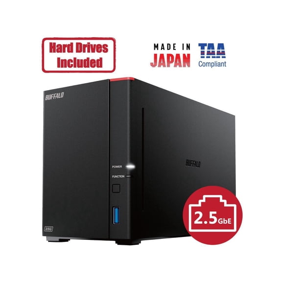 BUFFALO LinkStation 720 2-Bay Professional Network Storage 16TB (2x8TB) with Hard Drives Included