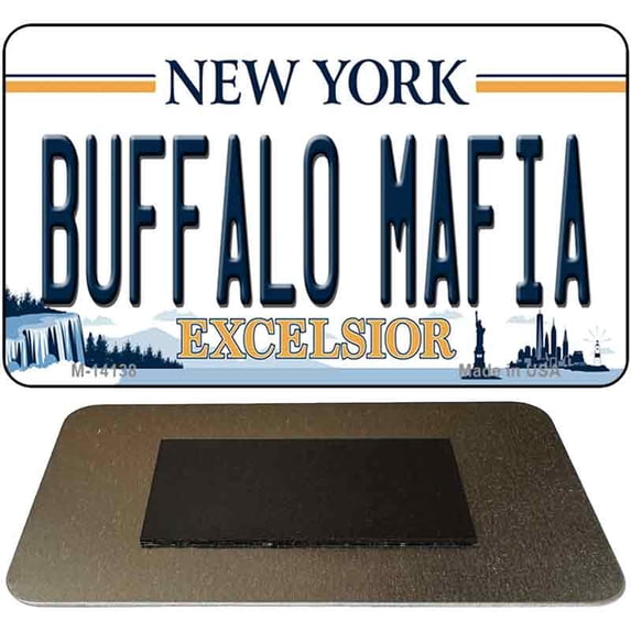Buffalo Mafia New York Excelsior Novelty Metal Magnet 3.5" x 2" Magnet (M)