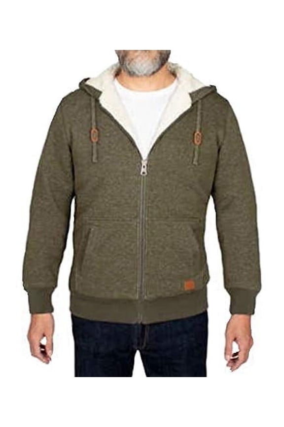 Mens Fleece Lined Jacket (Heather Green, Large)