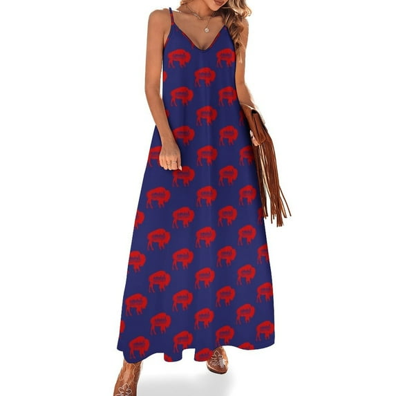 Buffalo NY Red Buffalo Sleeveless Dress summer dress daily Long veiled dresses prom dress 2025 long dress women summer