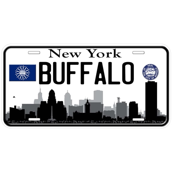 Buffalo NY Skyline Novelty Car Auto License Plate