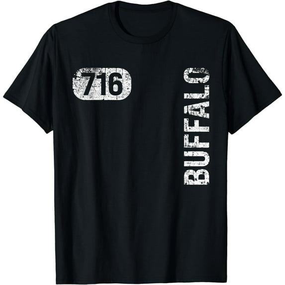 Buffalo New York 716 Area Code Vintage Retro T-Shirt