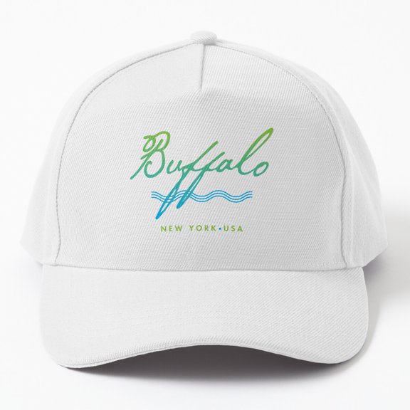 Buffalo New York Typography Baseball Cap, City Graphic Design