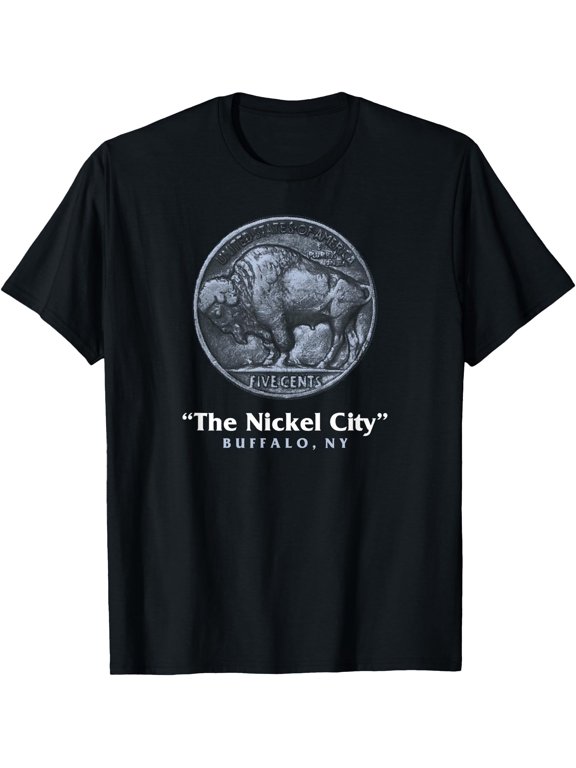 Buffalo Ny The Nickel City York 716 Coin Retro T-Shirt