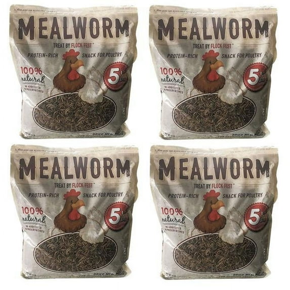 Buffalo Outdoor Dried Mealworms for Chickens - Wild Birds - Ducks & Small Pets, Brown