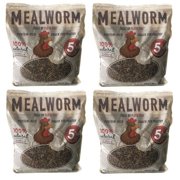 Buffalo Outdoor Dried Mealworms for Chickens, Wild Birds, Ducks, and Small Pets, 20 Lbs, Four 5 Lbs Bags