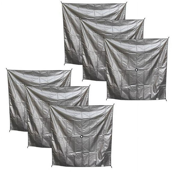 Buffalo Outdoor PUT11S Solid Side Screened Pop Up Shade Tent, White - 6 Sections