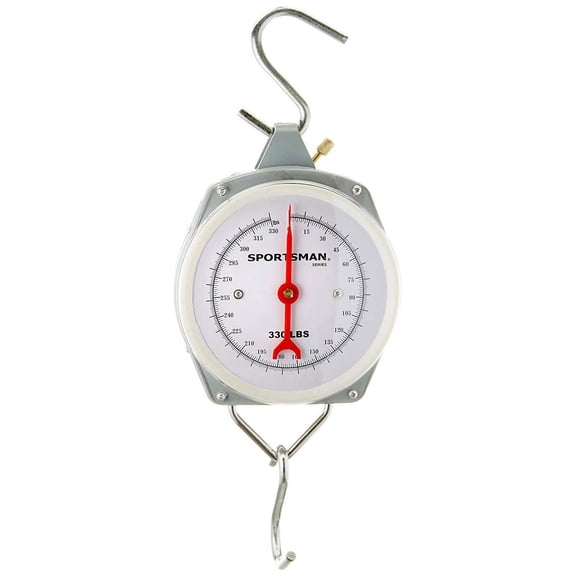 Buffalo Outdoors 330 Pound Mechanical Hanging Weight Hook Scale for Meat & Fish