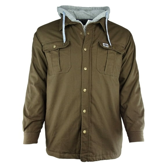 Buffalo Outdoors Canvas Hooded Bib Work Jacket Brown