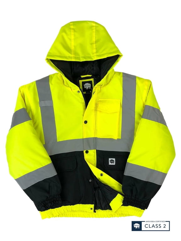 ® Workwear Big & Tall Class 2 Hi Vis Safety Winter Jacket