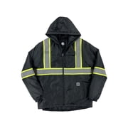 Buffalo Outdoors Workwear Black Reflective Safety Midweight Field Jacket, Mens XL