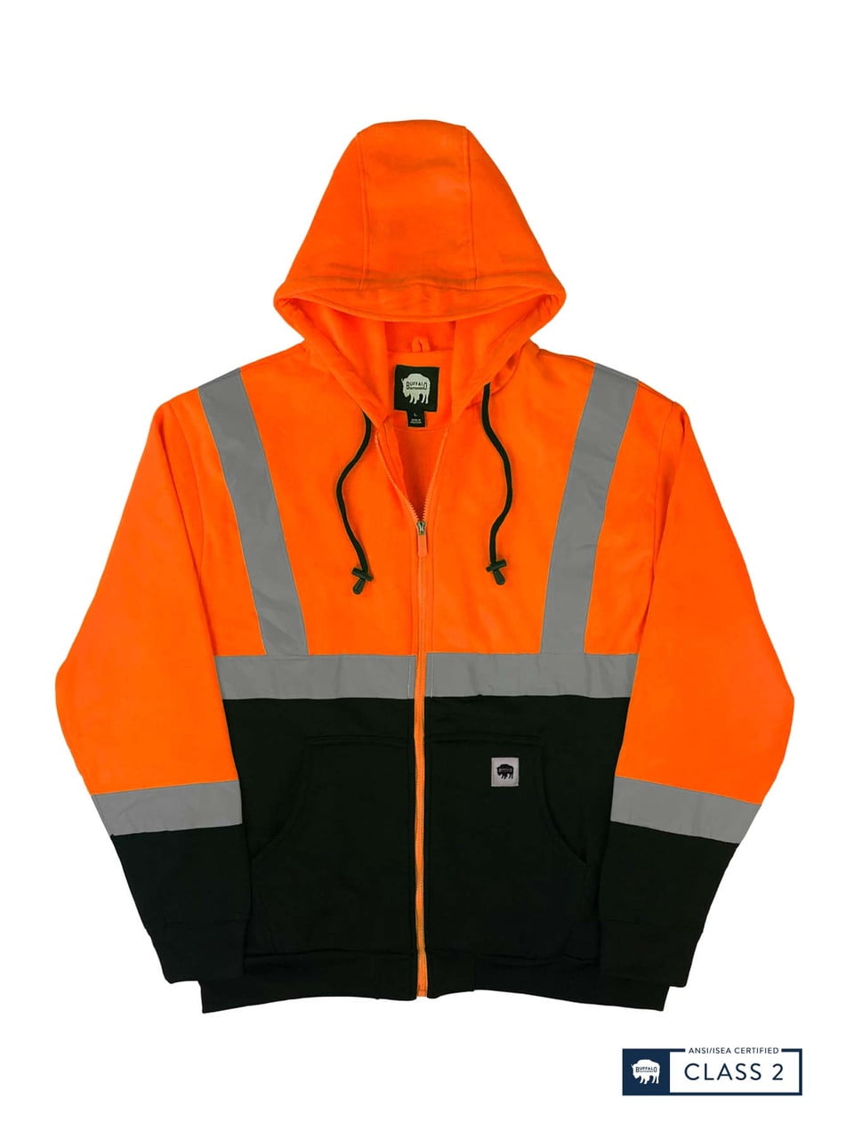 Buffalo Outdoors® Workwear Class 2 Hi Vis Orange Reflective Safety