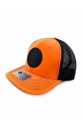 Workwear Hi Vis Black Circle Patch Orange Hat, One Size, 1 Count