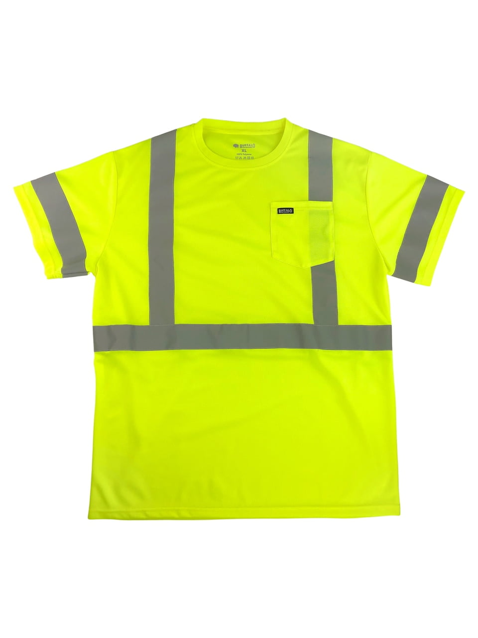 Buffalo Outdoors Workwear Safety Reflective Hooded Sweatshirt - Black With Hi-Vis Striping | Fleece Lined