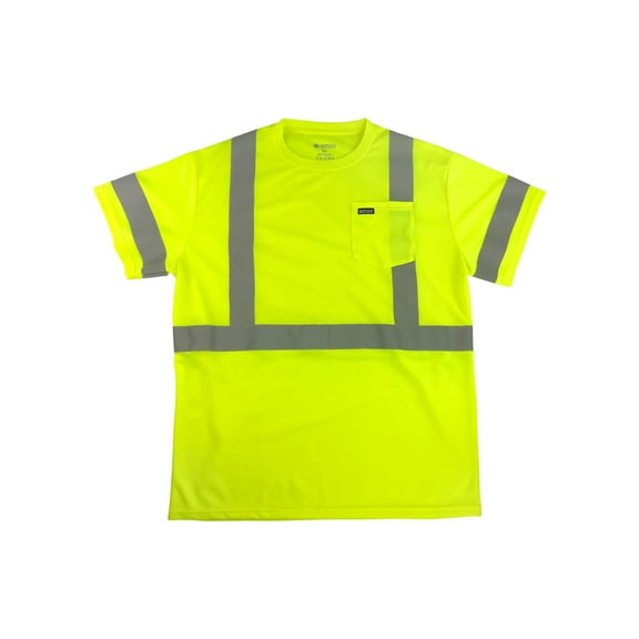 Buffalo Outdoors Workwear Men's Hi Vis Reflective Safety Pocket T Shirt