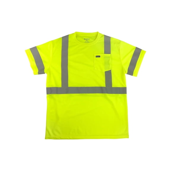 Buffalo Outdoors Workwear Men's Hi Vis Reflective Safety Pocket T Shirt