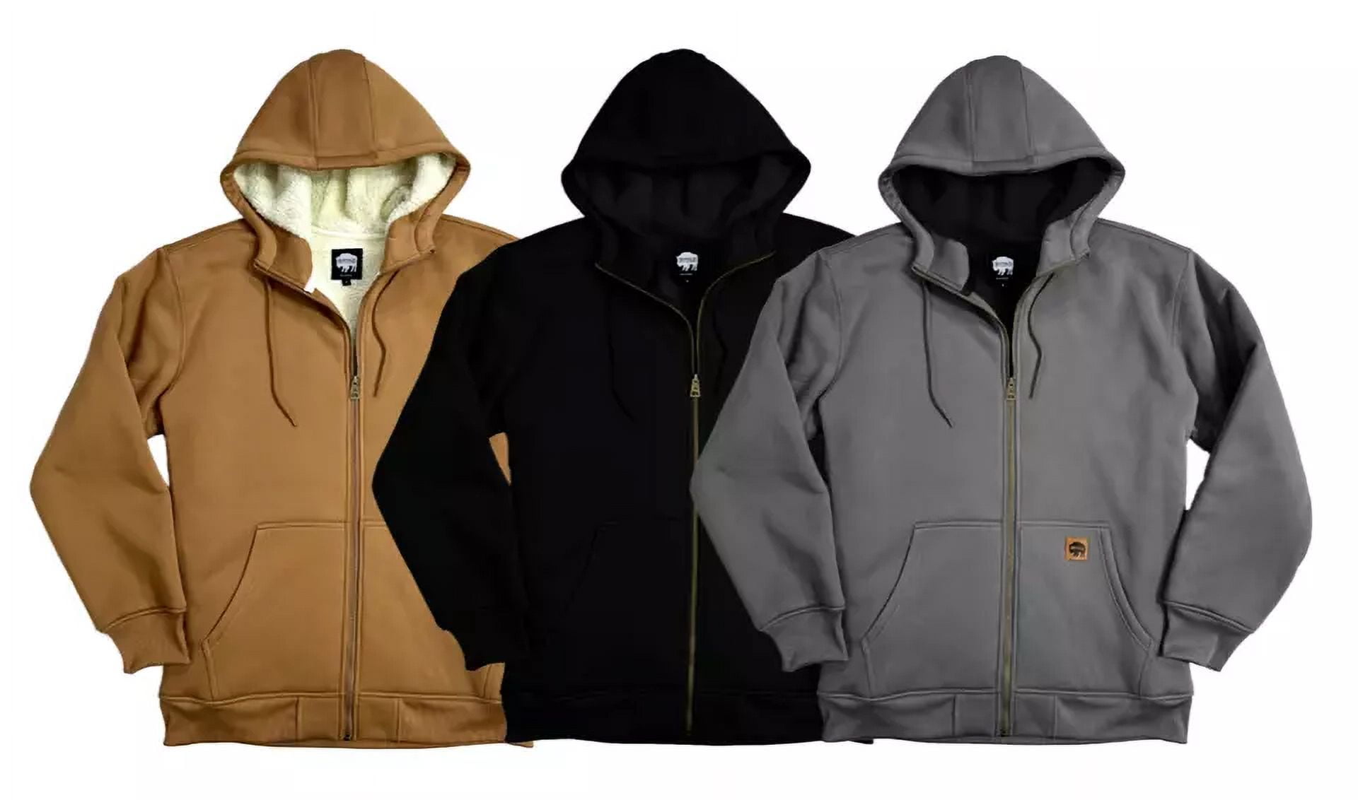 Buffalo Outdoors® Workwear Men's New Sherpa Lined Hooded Sweatshirt