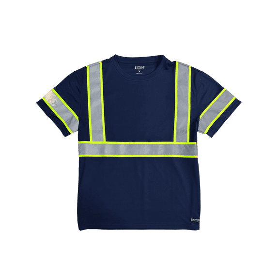 Buffalo Outdoors® Workwear Navy Short Sleeve Safety T-Shirt