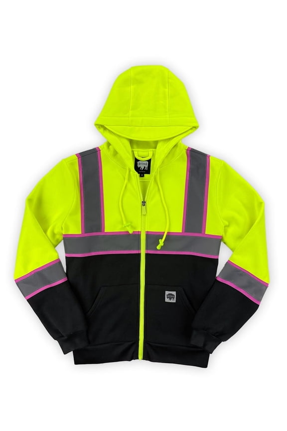 ® Workwear Women's Hi Vis Safety Hooded Sweatshirt