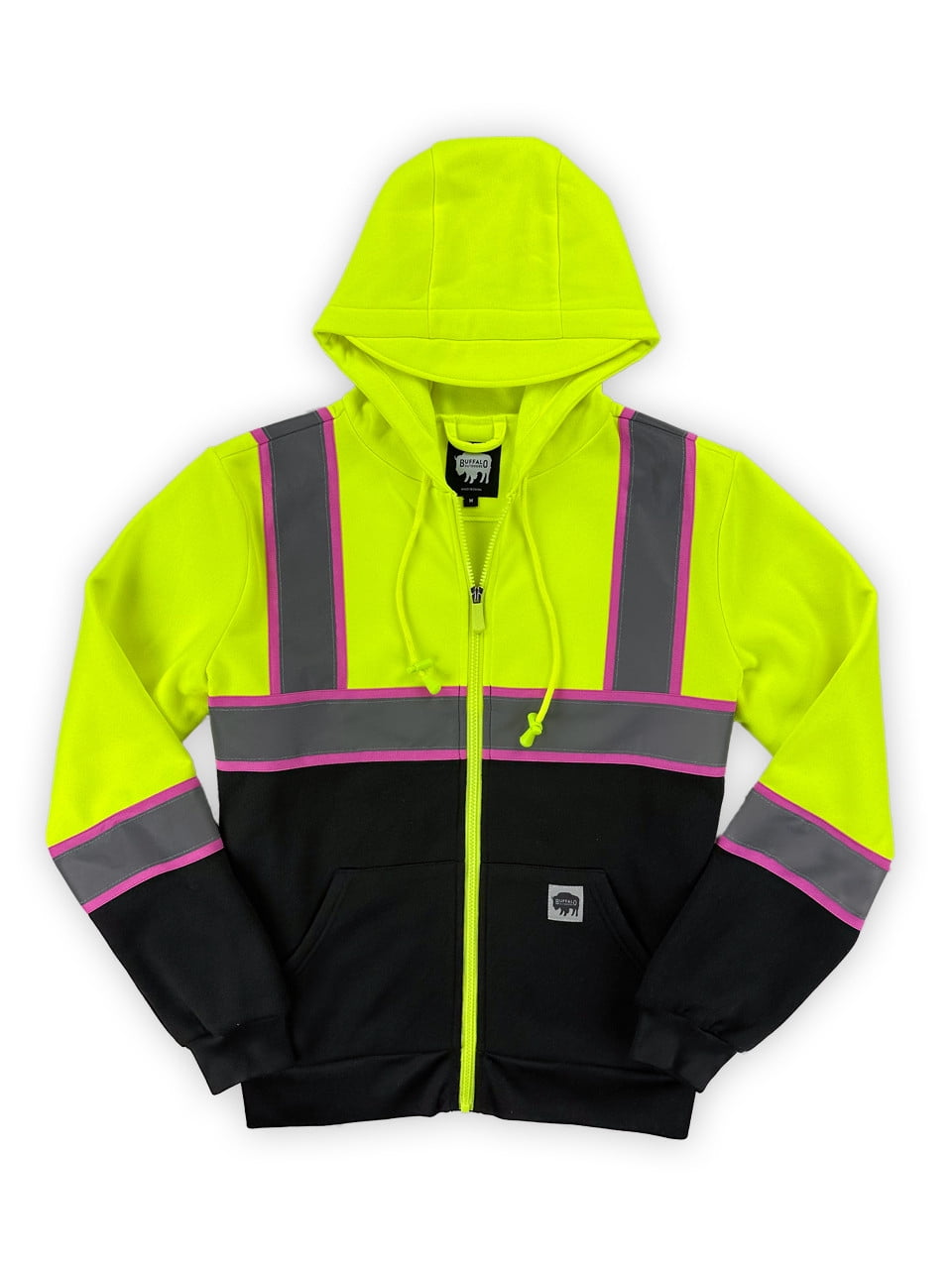 Buffalo Outdoors® Workwear Women's Hi Vis Safety Hooded Sweatshirt