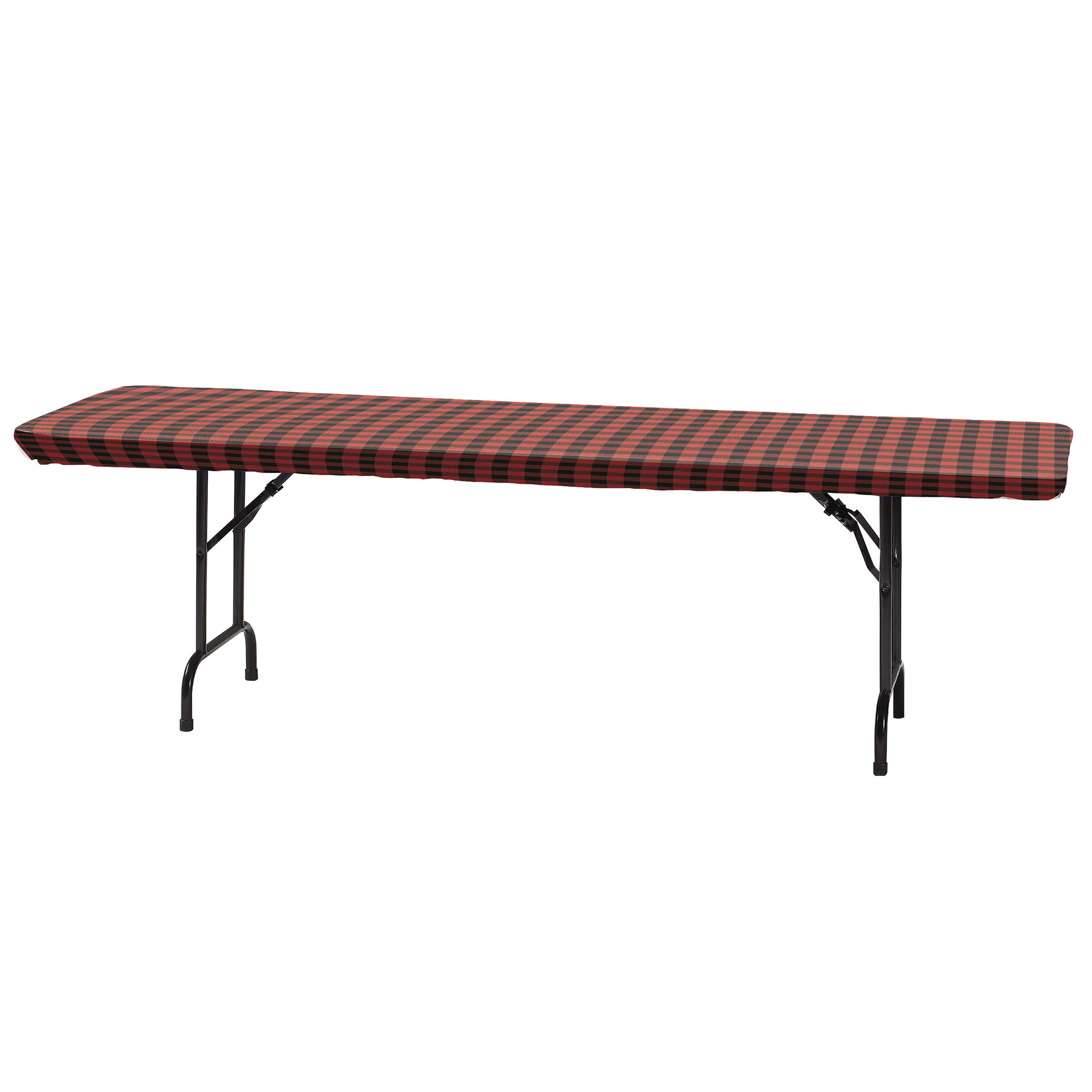 Buffalo Plaid 30" x 96" Plastic Stay Put Tablecloths 3 Count