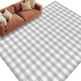 thumbnail image 1 of Buffalo Plaid Area Rug 5x8 Washable Rug Non Slip Farmhouse Grey Checkered Vintage Rustic Large Area Rug Soft Stainresistant Indoor Floor Carpet for Living Room Bedroom Home Office Dining Room Nursery, 1 of 9