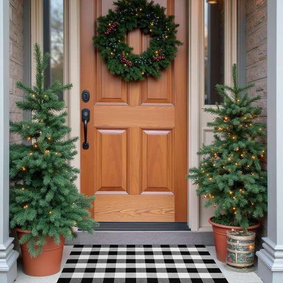 Buffalo Plaid Area Rug, Checkered Rug 27.5x43 Inches, Black and White Rug, Washable  Mat for Front Porch, Entryway, Kitchen, Living Room,  Decor
