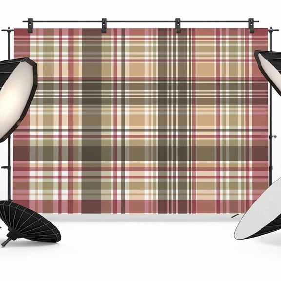 Buffalo Plaid Backdrop for Photography,Fabric Photo Background Backdrop,Modern Farmhouse Colorful Checkered Photo Booth Background for Portrait Photoshoot Video Wedding Studio Decoration Banner 7x5ft