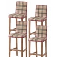 thumbnail image 1 of Buffalo Plaid Bar Stool Covers Set of 4, Modern Farmhouse Colorful Checkered Stretch Washable Bar Chair Covers with Backs, Removable Pub Counter Height Chair Cover for Kitchen Dining Room Cafe, 1 of 7