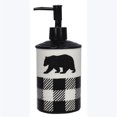 thumbnail image 1 of Buffalo Plaid Bear Cabin Ceramic Soap Dispenser, 1 of 1