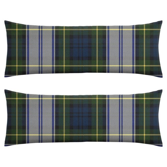 Buffalo Plaid Body Pillow Cover 20x54 - Breathable Long Pillow Case with Hidden Zipper, Stretchy & Durable Checkered Pillow Slipcover for Adults & Maternity