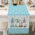 thumbnail image 1 of Buffalo Plaid Bunny Rabbit Ears Flower Easter Table Runner, Spring Summer Seasonal Holiday Kitchen Dining Table Decoration for Indoor Outdoor Home Party Decor 13 x 72 Inch, 1 of 5