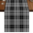 thumbnail image 1 of Buffalo Plaid Burlap Cotton Table Runner 13x72 Inches Long, Black White Gray Farmhouse Gingham Striped Farmhouse Table Runners, Outdoor Dining Tablecloths Decor for Baby Shower/Party/Wedding, 1 of 8