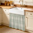thumbnail image 1 of Buffalo Plaid Cabinet Curtains 35"W x 35"L, Sage Green Olive Farmhouse Gingham Striped Sink Skirt for Bathroom Vanity Kitchen Self Adhesive, Dust-Proof Privacy Curtain for Shelves Closet Laundry Room, 1 of 9