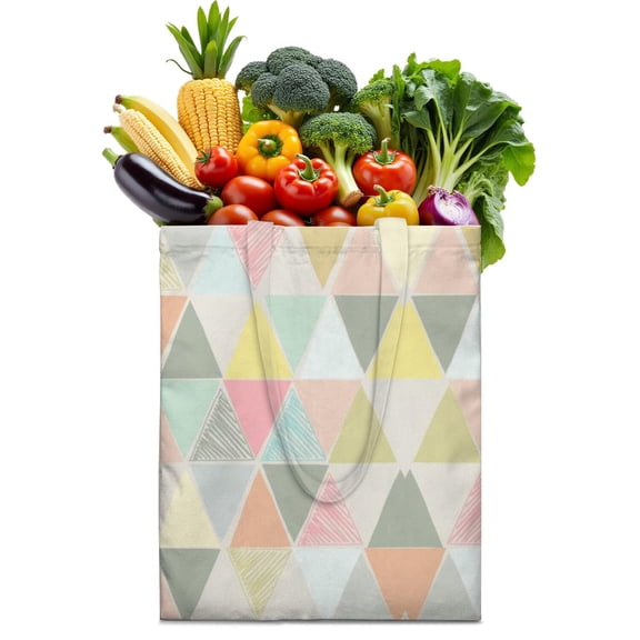 Buffalo Plaid Canvas Tote Bag Checkered Pattern Vintage Style Rustic Design Geometric Aesthetic Cute Reusable Foldable Shopping Tote