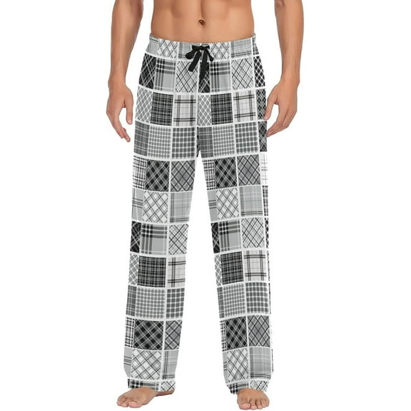 Buffalo Plaid Check Blue Green Pajama Pants Mens Lounge Pants Casual Men Pajama Bottoms
