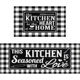 thumbnail image 1 of Buffalo Plaid Check Kitchen Rug Mat Set of 2 Black and White Farmhouse Kitchen Rugs Kitchen Floor Mats Non Slip Buffalo Plaid Kitchen Decor, 1 of 6
