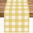 Buffalo Plaid Check Table Runner Yellow and White Buffalo Checkered ...