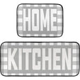 thumbnail image 1 of Buffalo Plaid Checked Gray White Kitchen Mat Set of 2 Anti-Fatigue Kitchen Rug Set Washable Non Slip Cushioned Foam Kitchen Runner Rugs and Mats Comfort Standing Mat for Office Laundry Home Decor, 1 of 6