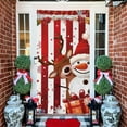 thumbnail image 1 of Taicans Buffalo Plaid Christmas Door Cover - Santa & Snowflakes Design,Merry Christmas Front Door Decor for Holiday Party,Indoor/Outdoor Use,Waterproof Festive Holiday Decorations,80x36in‌, 1 of 6