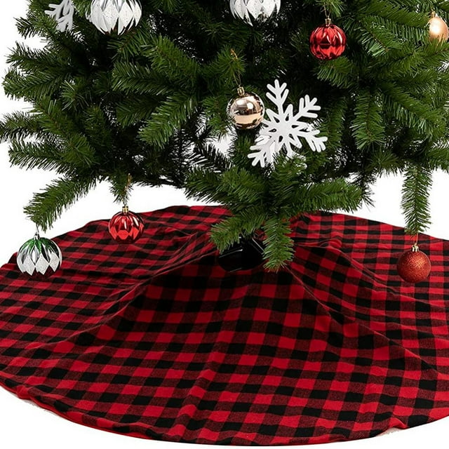 Buffalo Plaid Christmas Tree Skirt 