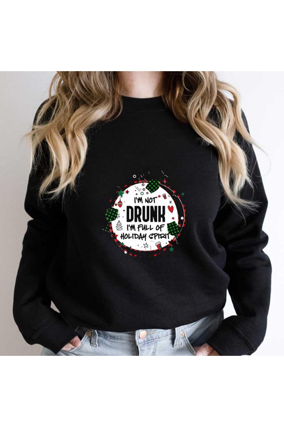 Buffalo Plaid Christmas Wine Glass Funny Xmas Holiday Season Graphic SW2258 Unisex Sweatshirt, Up to Size 5XL