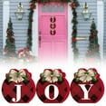 thumbnail image 1 of Buffalo Plaid Christmas Wreaths for Front Door - 3pcs Rustic Christmas Decor Joy Signs Wreaths for Door Holiday Xmas Garage Door Wall Decorations,Christmas Decorations Outdoor, 1 of 8
