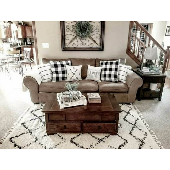 Buffalo Plaid Décor /Buffalo Check Plaid Throw Pillow Cover Square Pillow Case