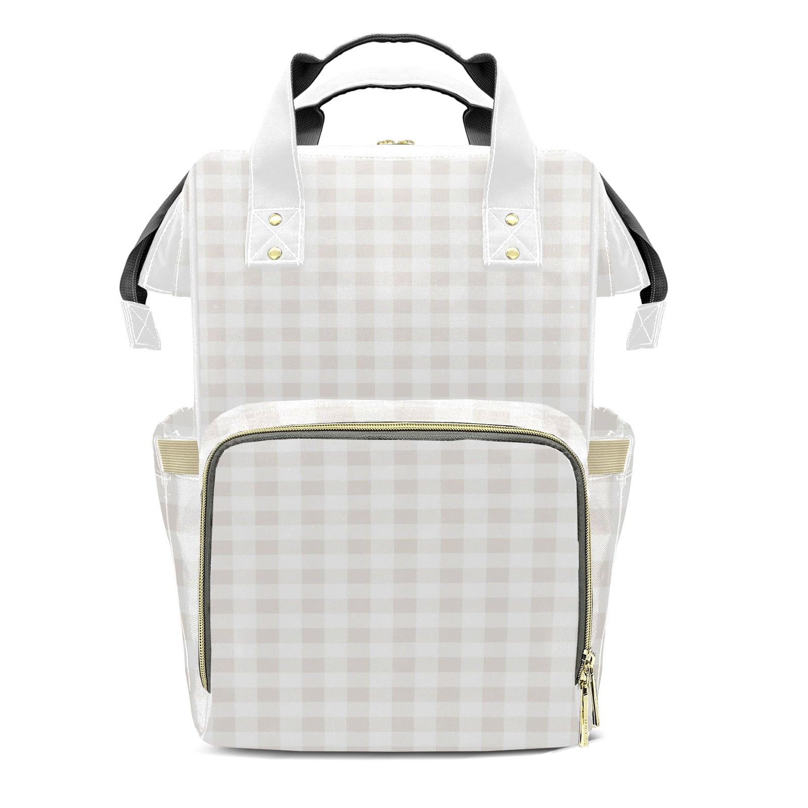 Buffalo Plaid Diaper Backpack – Large Capacity, Insulated Baby Bottle Pocket, Multifunctional Mommy Bag for Boys & Girls
