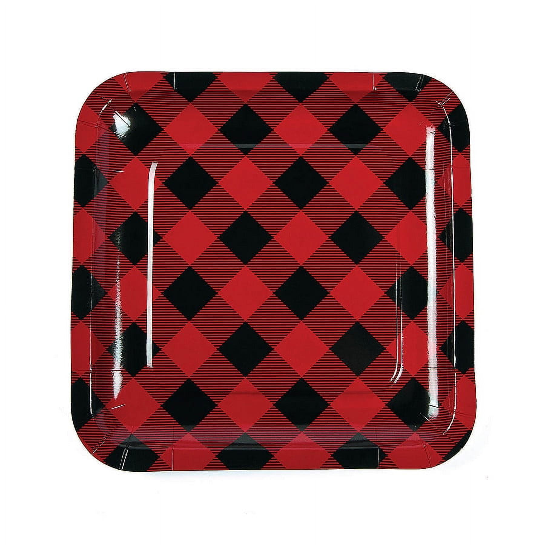 Buffalo Plaid Dinner Plates, Party Supplies, 8 Pieces