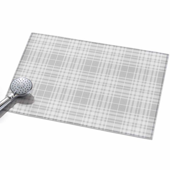 Buffalo Plaid Entryway Rug 2x3ft Washable Non Slip Bathroom Rug Indoor Floor Front Door Mat Modern Gray Farmhouse Gingham Striped Rectangle Area Rugs Carpet for Kitchen Office Dining Room Home